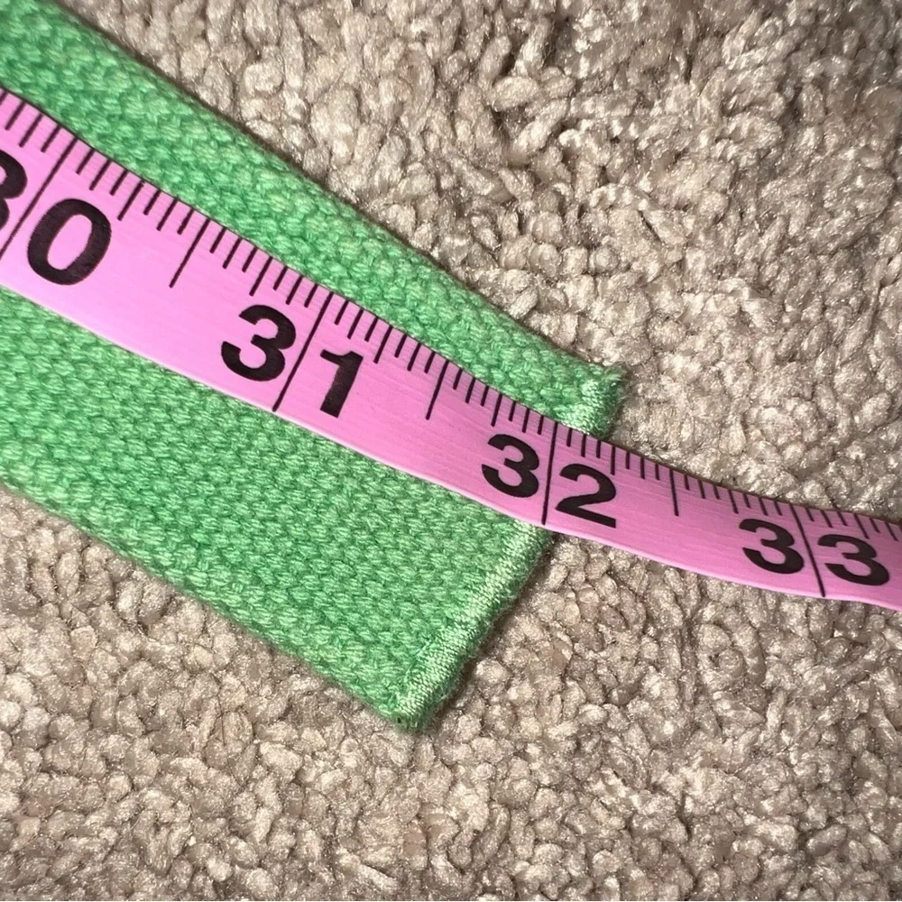 Vintage Green & Blue Embroidered Shark Child's Belt Size S/M 32”